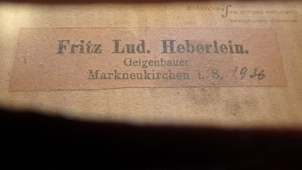  HEBERLEIN, Heinrich Theordor, Markneukirchen 1936